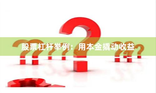 股票杠杆举例：用本金撬动收益