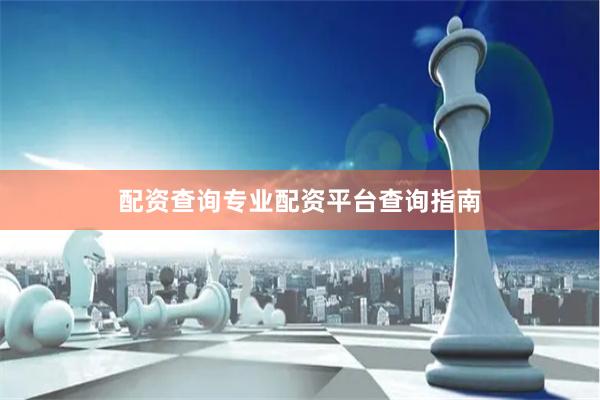 配资查询专业配资平台查询指南